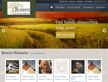 Tablet Screenshot of mcdonaldrobertsfuneralservice.com